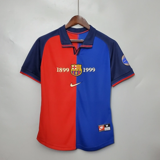 Retro 99/00 Barcelona 100th Anniversary version home Soccer Jersey
