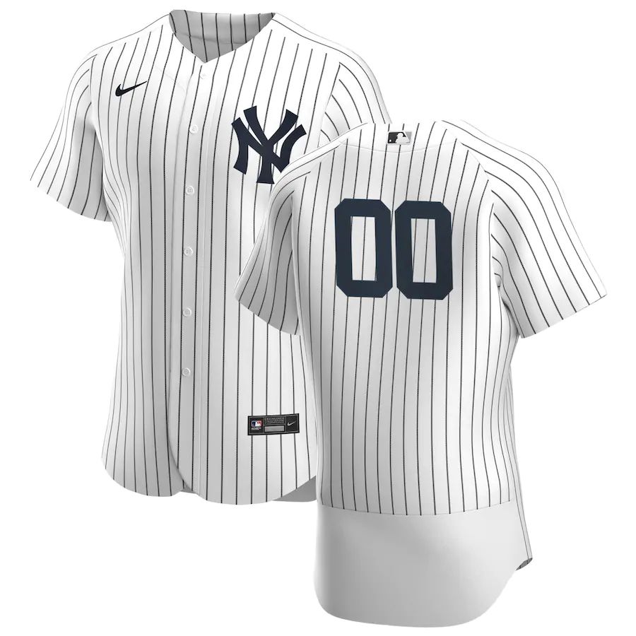 Men's White 2020 Home Authentic Custom Team Jersey