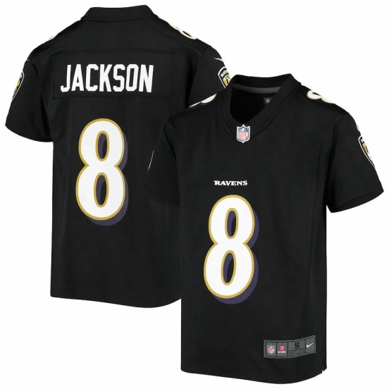 Youth Lamar Jackson Black Event Player Limited Team Jersey