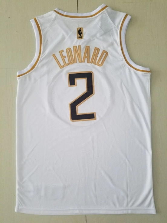 Kawhi Leonard 2 White Golden Edition Jersey