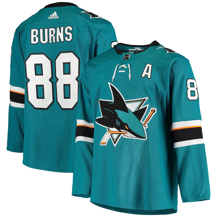 Women's Brent Burns Teal Home Player Team Jersey