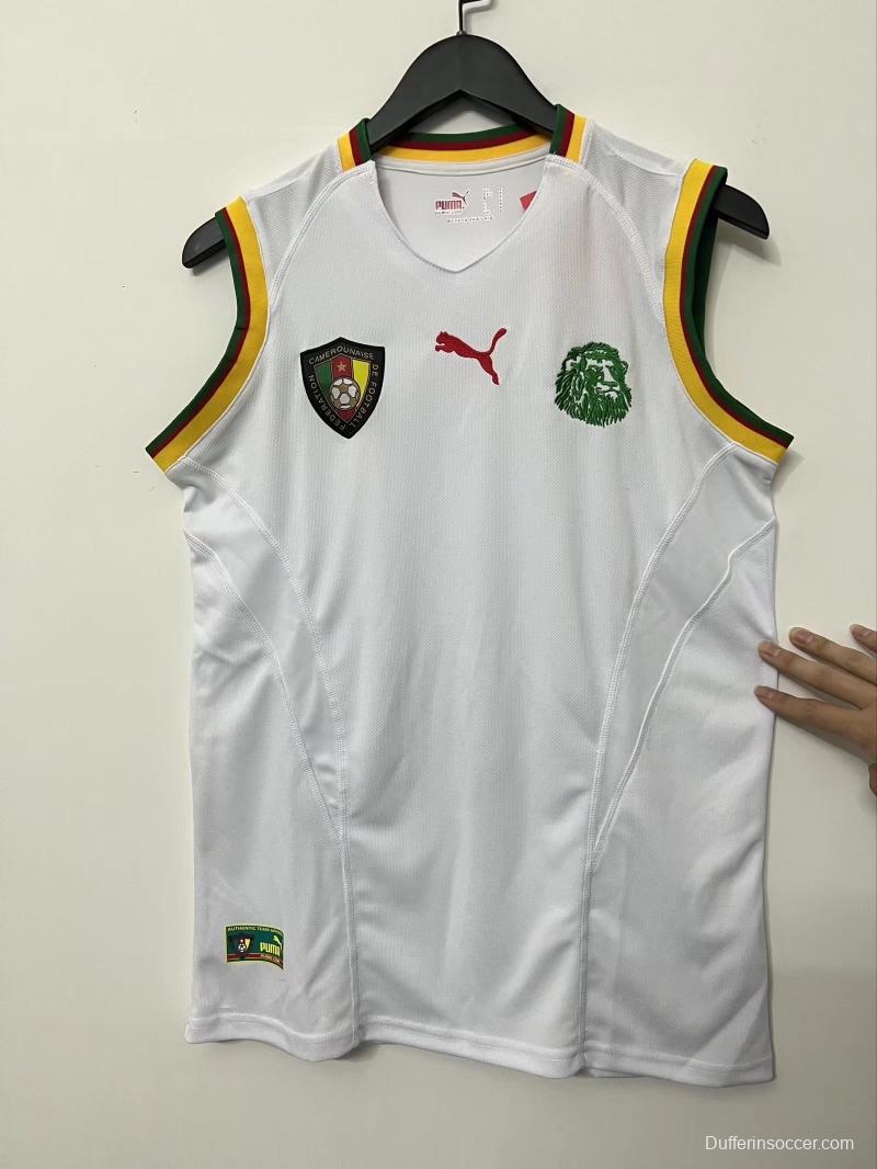 Retro 2002 Cameroon White Jersey