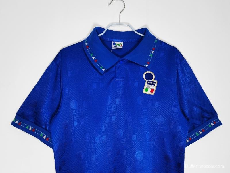 Retro 1994 Italy Home Soccer Jersey