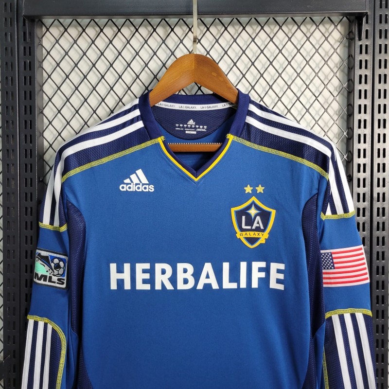 Retro 11-12 La Galaxy Long Sleeve Away Blue Jersey