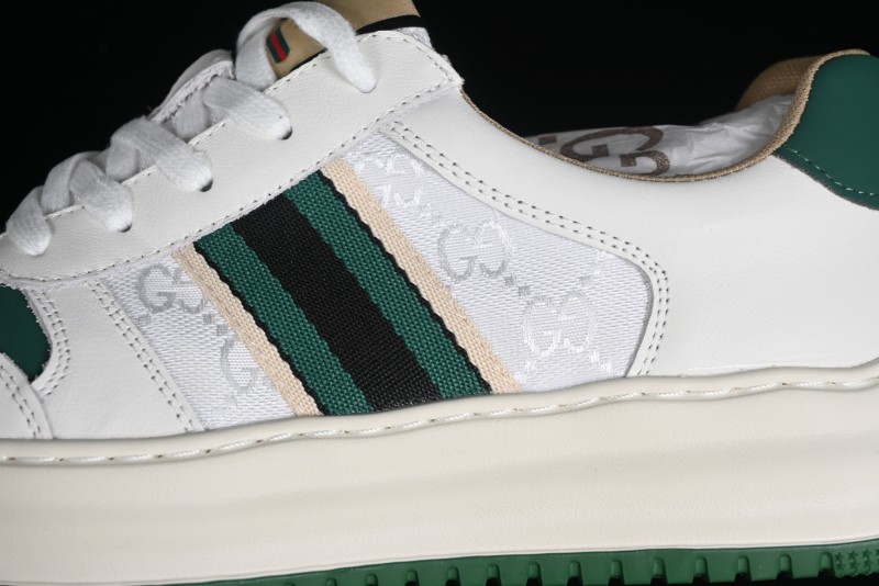 Gucci Chunky B Screener GG Sneakers Retro Style with Classic GG Canvas and Leather Trim - 9Y9209666