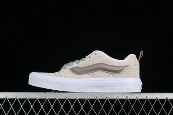 Vans Classics Knu Skool Cream Coffee Chunky Tongue Platform Sneakers - VN0009QCJD8
