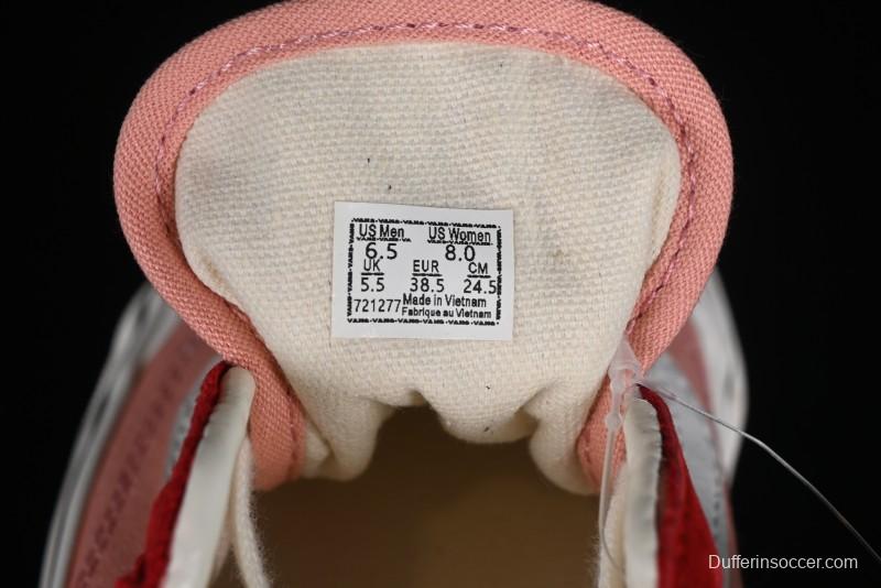 Vans Old Skool Reissue 136 High-End Pink Canvas Vulcanized Shoes with Detachable Lightweight Anti-Fatigue Insole - VN000MT6DWB