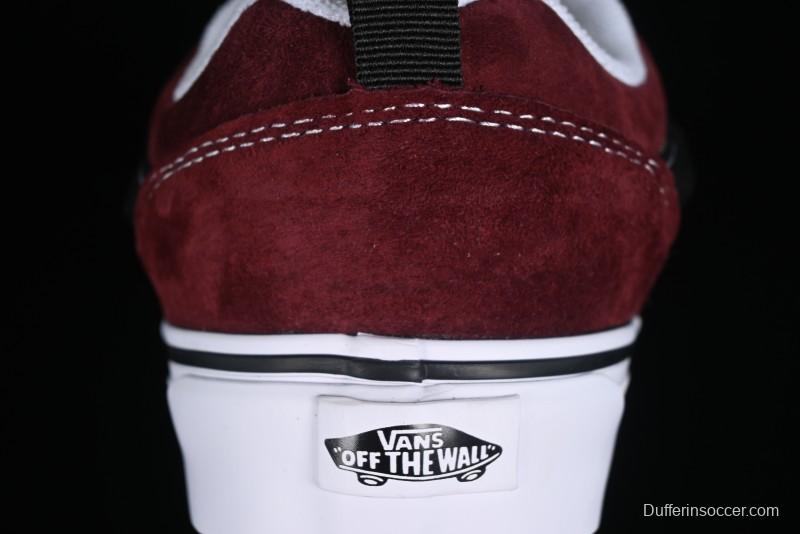 Vans Classics Knu Skool Chunky Tongue Retro Sneakers in Wine Red - VN0009QC02Y