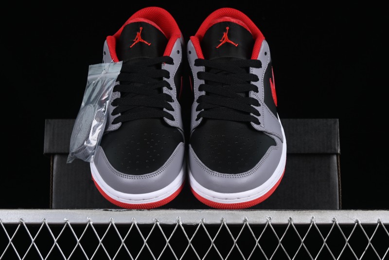 Nike Air Jordan 1 Low AJ1 Cement Grey Low-Top Casual Sneakers - 553558-060