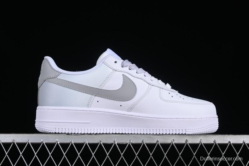 Nike Air Force 1 '07 Low Customized Anime Theme Gradient Grey Swoosh Casual Sneakers - FN0366-102
