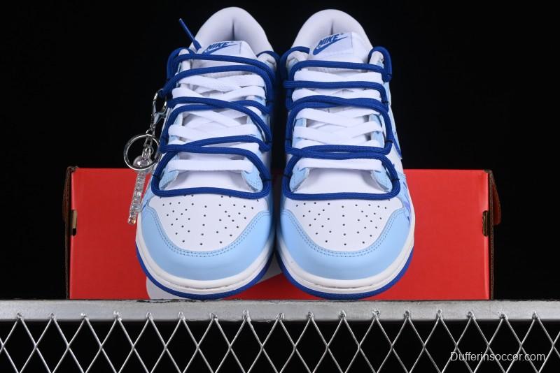 Nike Dunk Low Winter is Here Minimalist White Blue SB Lace-Up Low-Top Casual Skate Shoes - DV0831-104