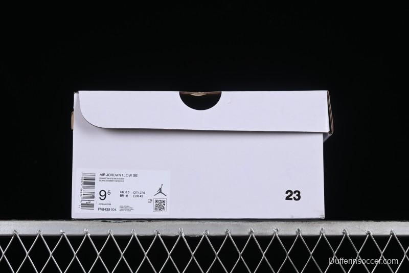 Nike Air Jordan 1 Low Flight Vintage Retro Sneakers in White and Blue - FV8439-104