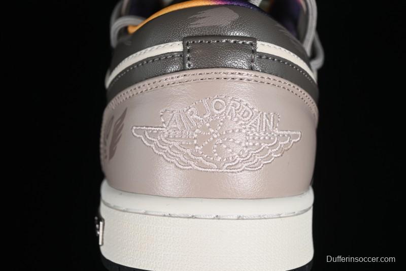 Nike Air Jordan 1 Low AJ1 Panda Prank Street Graffiti - Angel Demon Low Top Basketball Shoes - DQ8421-001