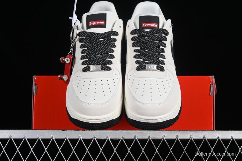 Supreme x Nike Air Force 1 '07 Low Casual Skate Shoes with Zoom Air Cushion - HD1968-009