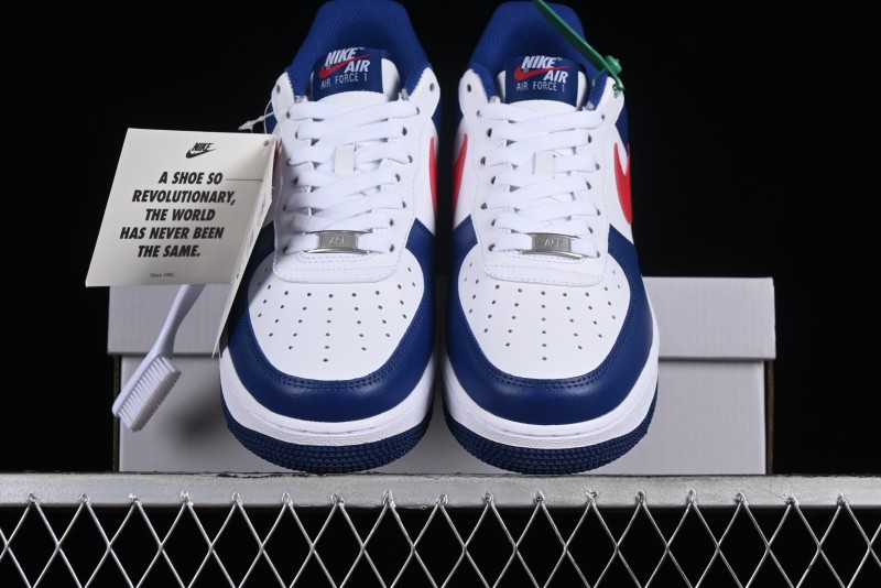 Nike Air Force 1 '07 Low White Blue Red Casual Shoes - CZ9164-100