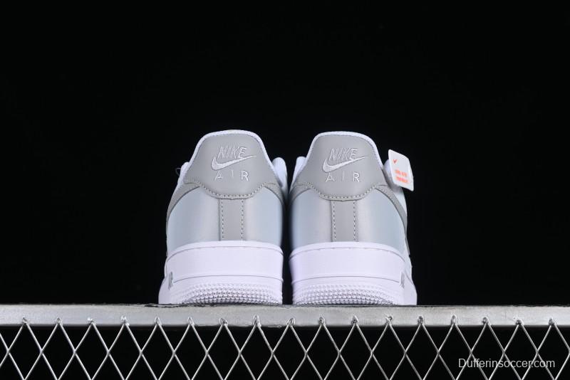 Nike Air Force 1 '07 Low Customized Anime Theme Gradient Grey Swoosh Casual Sneakers - FN0366-102