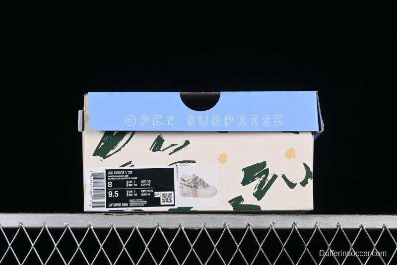 Nike Supreme x Air Force 1'07 Low "Box Logo" Camouflage Print Casual Sneakers - UP1658-595