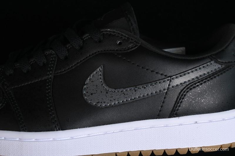 Nike Air Jordan 1 Low Golf Shoes Black Snake Pattern - DD9315-005