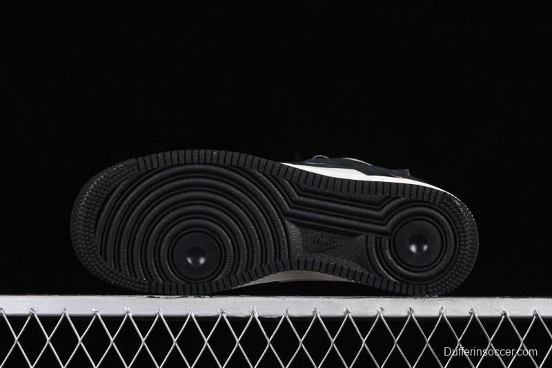 Nike Air Force 1 '07 Low LV Collaboration - Beige Black Pigskin Casual Sneakers - HD1968-010