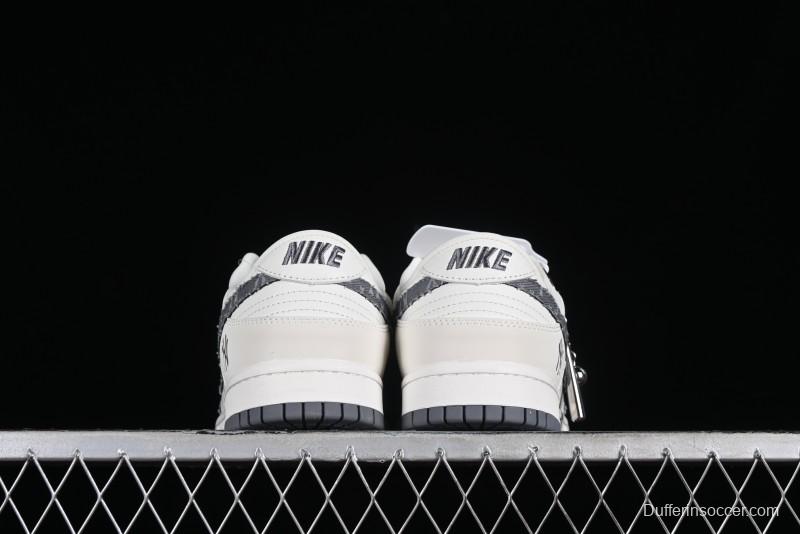 Nike SB Dunk Low MLB Collaboration - Grey Denim Anniversary Custom Low-Top Casual Skate Shoes - DQ1098-347