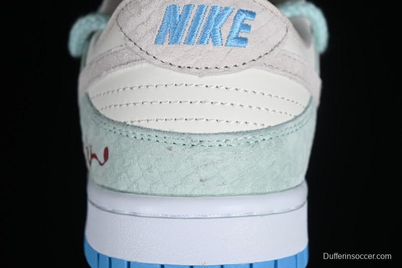 Nike SB Dunk Low Year of the Dragon Limited Edition - Gray Hook Dragon Soaring High Anniversary Premium Custom Low-Top Casual Skate Shoes - SJ2068-230