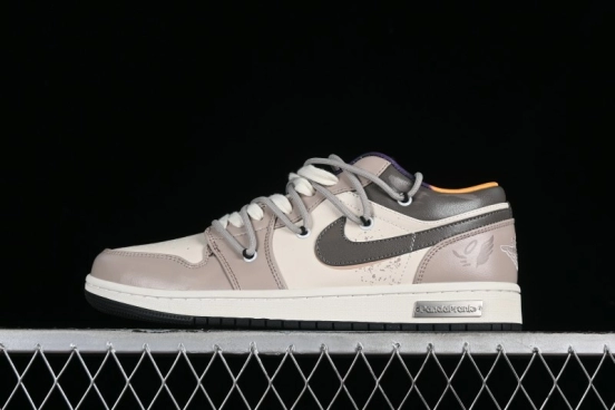 Nike Air Jordan 1 Low AJ1 Panda Prank Street Graffiti - Angel Demon Low Top Basketball Shoes - DQ8421-001