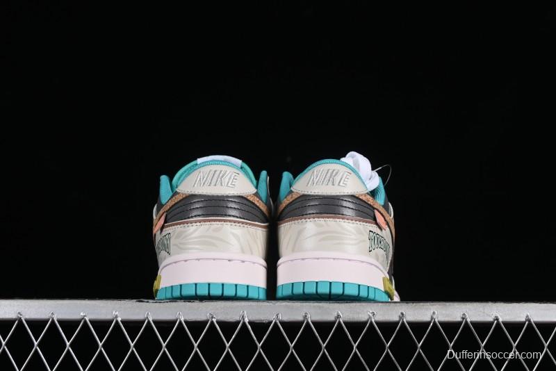 Nike Dunk Low Panda Prank Spring Touchdown Spring Forward Brown Green SB Strap Low Top Casual Skate Shoes - DV0834-101