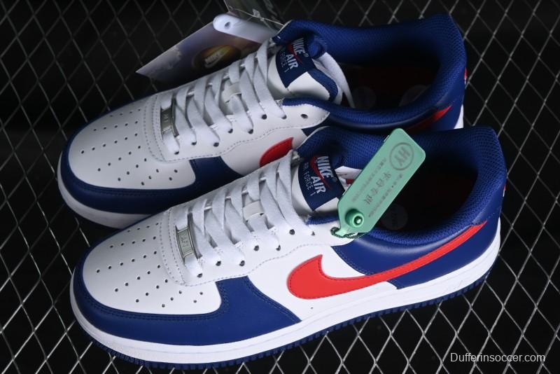 Nike Air Force 1 '07 Low White Blue Red Casual Shoes - CZ9164-100