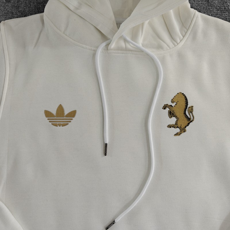 2024 Juventus Black/Navy/Grey/Beige/White Hoodie With Golden Badge