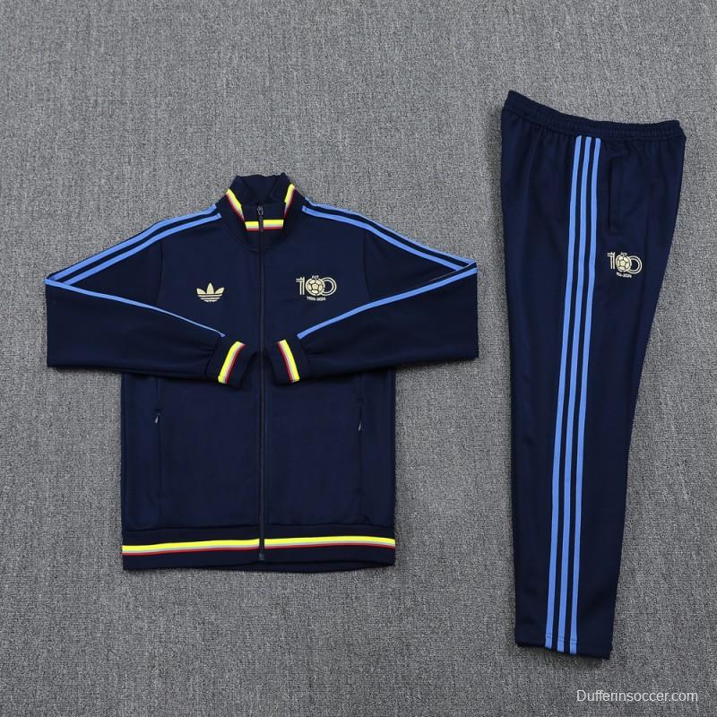 2024 Colombia Navy Full Zipper Jacket +Long Pants