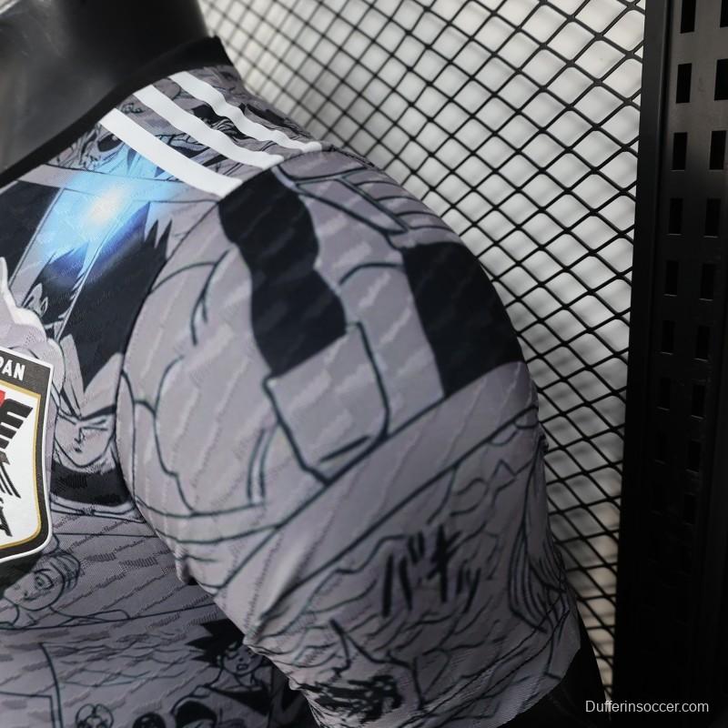 Player Version 2025 Japan National Team Dragon Ball Z Vegeta Grey with Anime Graphic Jersey