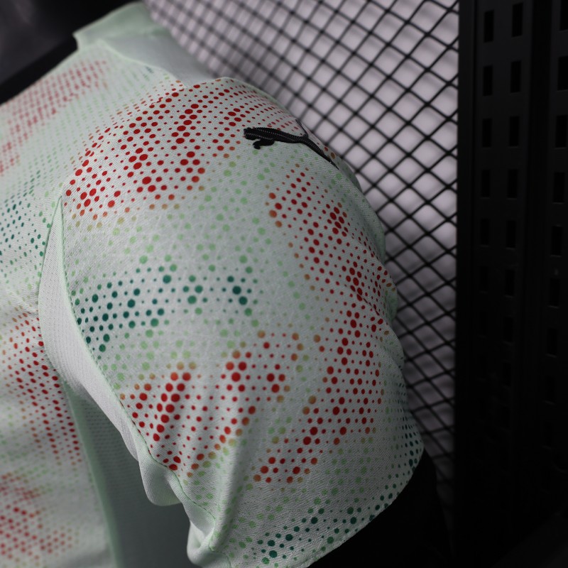 Player Version 2025 Portugal Away Mint Green Jersey with Graphic Pattern