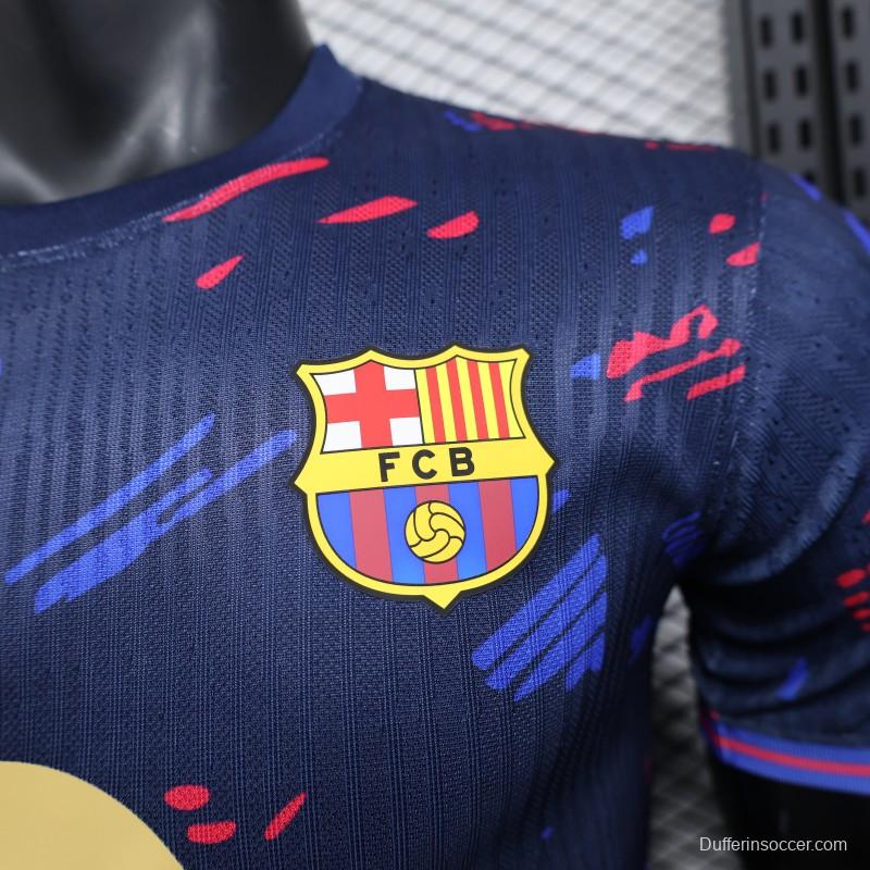 Player Version 25/26 FC Barcelona Navy Blue with Spotify Sponsor Jersey