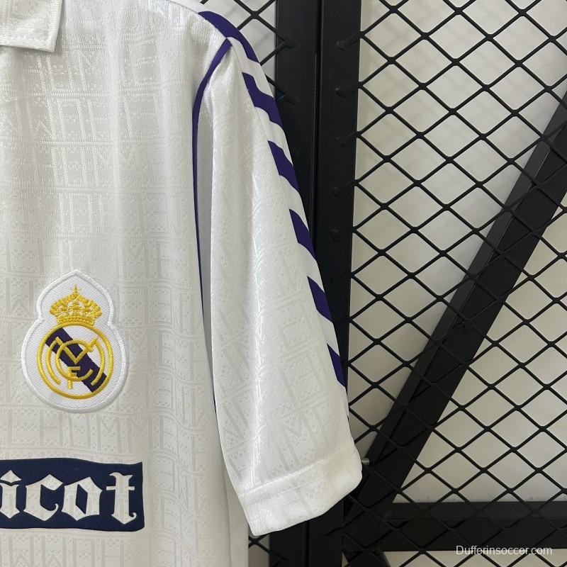 89/90 Retro Real Madrid Home Jersey