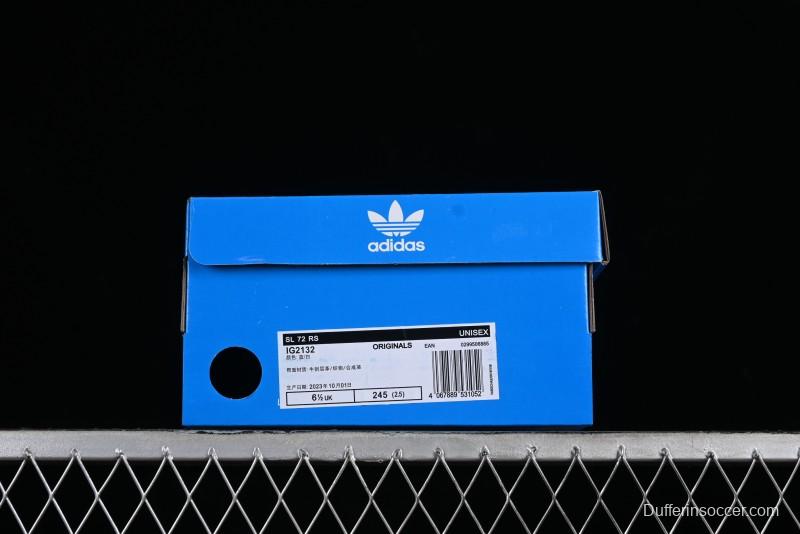 Adidas Originals SL 72 RS Retro Running Shoes with Nylon Upper and Rubber Outsole - IG2132