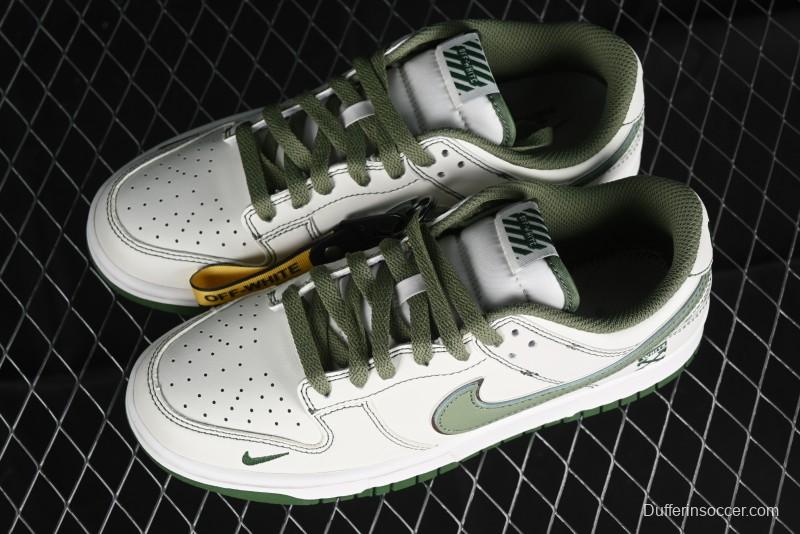 Nike SB Dunk Low OFF-WHITE Collaboration - Anniversary Premium Custom Low-Top Casual Sneakers DJ2024-002