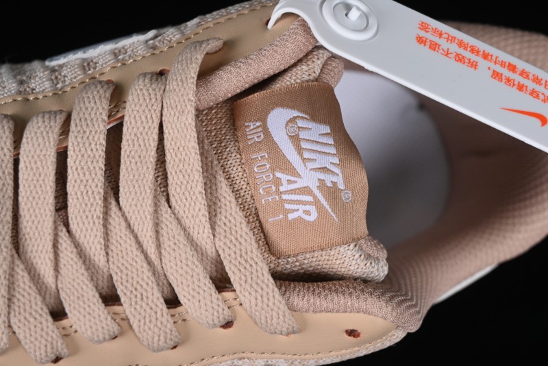 Nike Air Force 1 '07 Low 2.0 Khaki Flyknit Casual Sneakers - CI0051-200