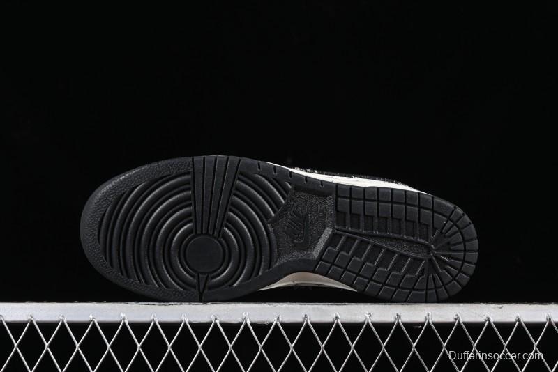 Nike SB Dunk Low LV Collaboration - Beige Black Denim Anniversary High-End Custom Low-Top Casual Skate Shoes - JH8310-946