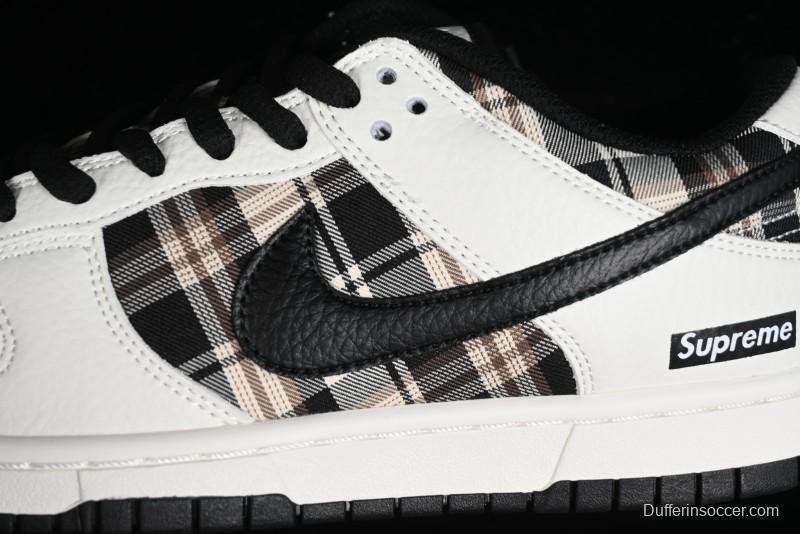 Nike SB Dunk Low Supreme Plaid Colorway Low-Top Casual Skateboarding Shoes - SU1098-061