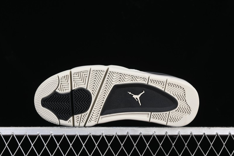 Nike Air Jordan 4 Remastered Sneakers in Black, Light Bone, and Dark Gray - FQ7939-001