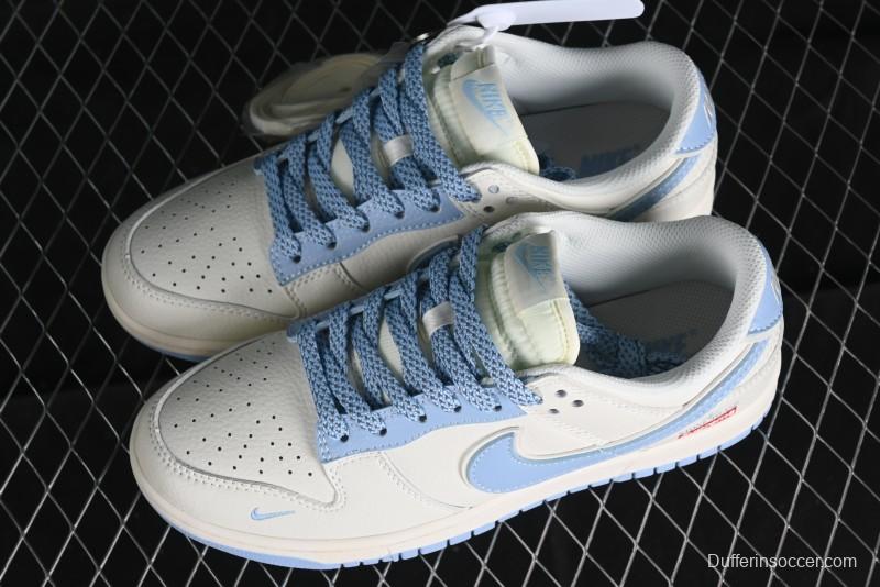 Nike Supreme x SB Dunk Low Stone Island Collaboration - Azure Starry Sky Anniversary High-End Custom Low-Top Casual Sneakers - BB9866-001