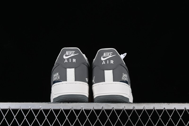 Nike Air Force 1 '07 Low "SHARK" Casual Sneakers with Full-Length Air Cushion - DB3301-220