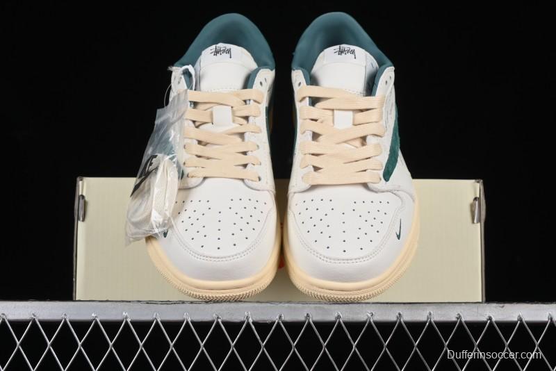 Nike Travis Scott x Fragment Design x Air Jordan 1 Low OG SP AJ1 Retro Sneakers with Unique Collaboration Details - YQ2088-669