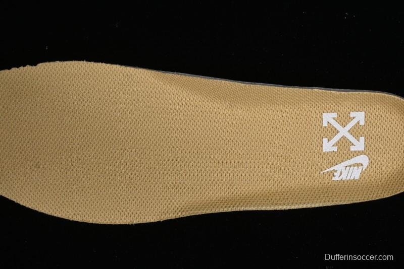 Off-White x Nike Air Force 1 '07 Low "Metal Gold" Casual Sneakers - DX1419-900