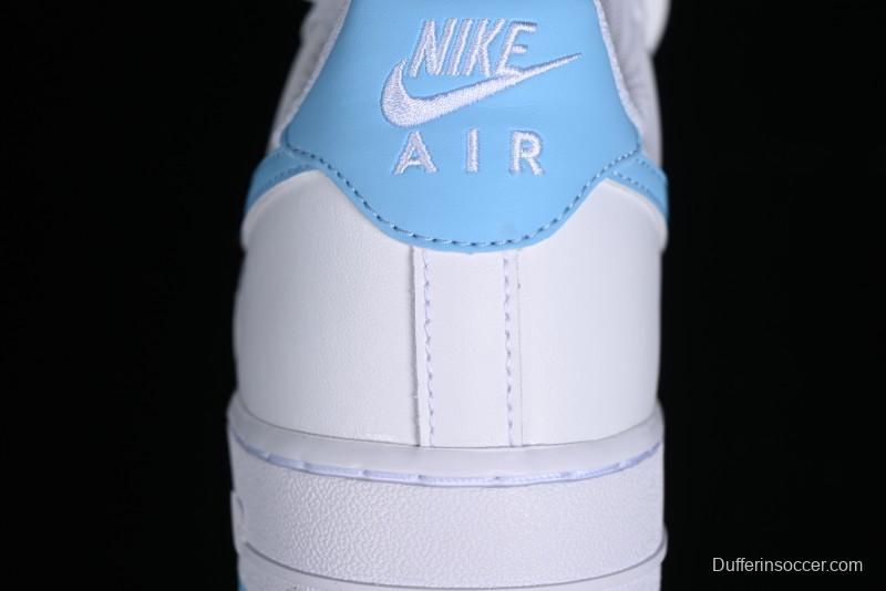 Nike Air Force 1 '07 Low White Blue Casual Sneakers - FQ4296-100