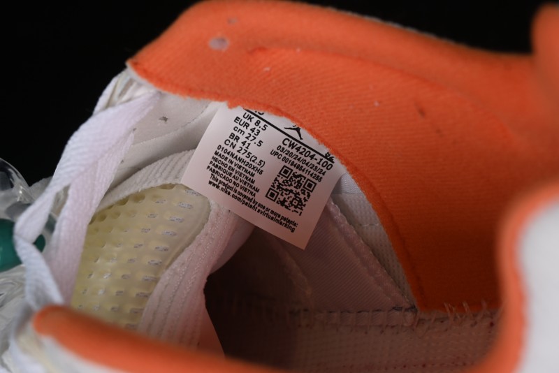 Nike Air Jordan 5 Low Retro Sneakers in White Orange Green Corduroy - CW4204-100