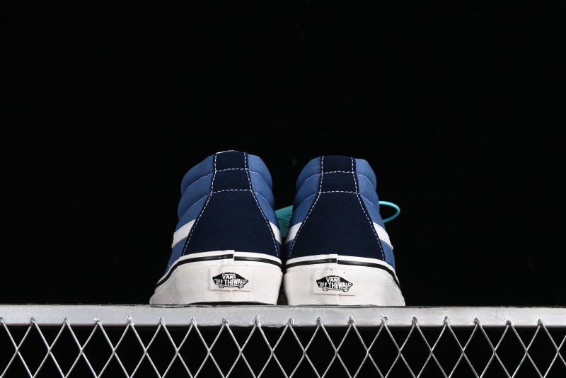 Vans Sk8-Mid Navy Blue Mid-Top Retro Classic Casual Canvas Shoes - VN0A391F5TU
