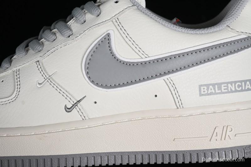 Balenciaga x Nike Air Force 1 '07 Low Triple Swoosh Beige Grey Casual Shoes - FR0538-091