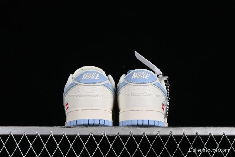 Nike Supreme x SB Dunk Low Stone Island Collaboration - Azure Starry Sky Anniversary High-End Custom Low-Top Casual Sneakers - BB9866-001