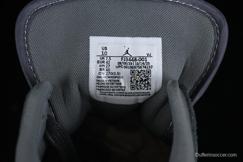 Nike Air Jordan 1 Mid Basketball Shoes in Space Gray - FJ3448-001